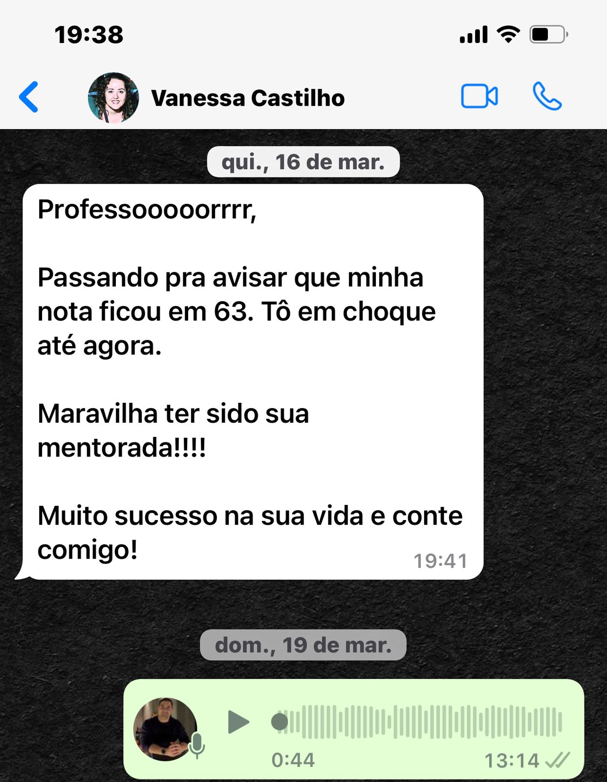 Vanessa aprovada OAB