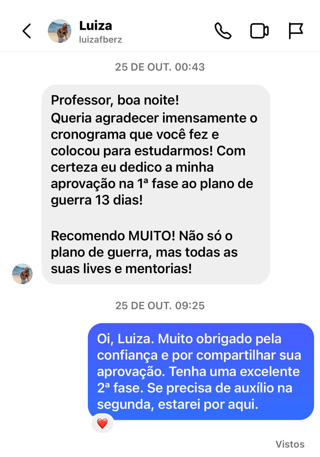 Luiza aprovada OAB